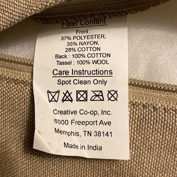 Creative CoOp Textured Multi Colored Muted Distressed Pillow - Picture 3 of 3